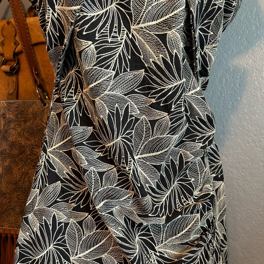 Zara Black and White Asymmetrical Halter Sheath Dress - Picture 6 of 15